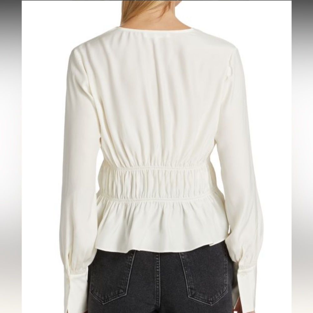 Frame Ruched Silk Blouse - Picture 3 of 7